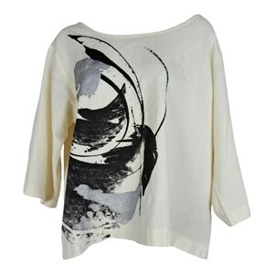 Luukaa Linen blend T shirt‎ Off white
